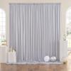 10 ft x 10 ft Wrinkle Free Silver Backdrop Curtain for Parties, Polyester Silver Grey Backdrop Drapes 2 Panels 5x10ft for Baby Shower Photoshoot Engagement Wedding Birthday Photography Background view 4