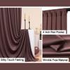 10 ft x 10 ft Wrinkle Free Brown Backdrop Curtain for Parties, Wedding Brown Photo Backdrop Drapes, Fabric 2 Panels 5x10ft for Baby Shower Photoshoot Engagement Birthday Photography Background view 2