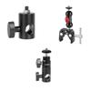 CAMVATE 16mm Light Pole Stand Head Mount + Super Clamp with Mini Ball Head + Light Stand Mount Articulated 1/4''-20 Mini Ball Head view 1