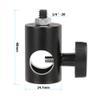 CAMVATE 16mm Light Pole Stand Head Mount + Super Clamp with Mini Ball Head + Light Stand Mount Articulated 1/4''-20 Mini Ball Head view 3