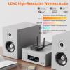 1Mii B06Pro+ Hi-Fi Bluetooth 5.3 Audio Receiver, LDAC Hi-Res Wireless Audio Adapter for Home Stereo w/aptX HD Low Latency, LCD Display, Long Range, Volume Control, 3.5mm AUX Optical Coaxial view 2
