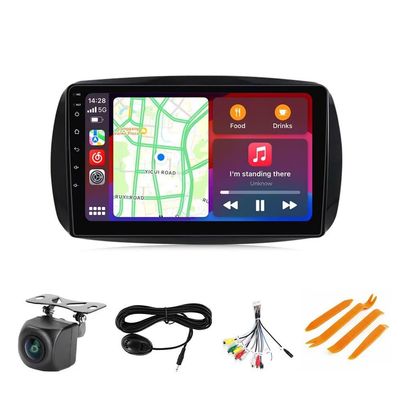 Stereo Radio for Benz Smart 453 Fortwo 2015-2020 - Biorunn Wireless Wired Carplay and Android Auto GPS Navigation - (4GB+64GB) Head Unit 9 Inch Blu-etooth RDS FM AM DSP