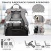 LOVEVOOK Laptop Backpack for Women Work Travel Commuter Teacher Backpack Business Computer Bag Doctor Nurse Bags College Backpack Purse, 17 Inch, Grey-brown view 3