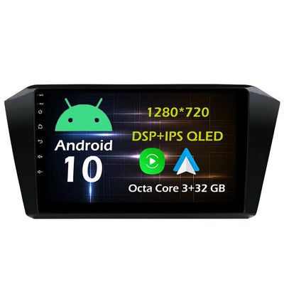 10.1'' 3+32GB Android 10 in Dash Car Stereo Radio Fit for Volkswagen VW Magotan Passat 2016 17 18 GPS Navigation Head Unit Carplay Android Auto DSP 4G WIFI Bluetooth Silver