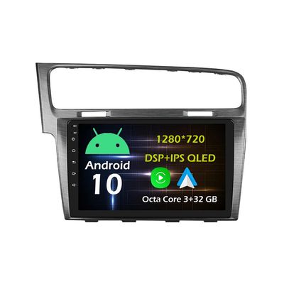 10.1'' 3+32GB Android 10 in Dash Car Stereo Radio Fit for VW Golf 7 2013 14 15 16 17 GPS Navigation Head Unit Carplay Android Auto DSP 4G WIFI Bluetooth Silver