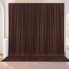 10ft x 10ft Wrinkle Free Brown Backdrop Curtains for Parties, Polyester Photo Backdrop Drapes 2 Panels 5x10ft for Wedding Birthday Party Photography Background Photoshoot view 1