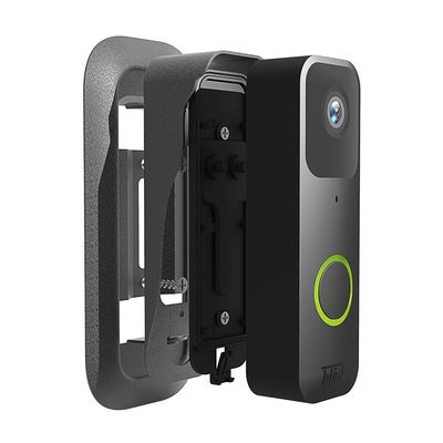 A360B Wall Mount Stand for All-New Blink Outdoor/Indoor Camera Blink Video Doorbell Wall Plate, Flashing ABS Holder, Blink Protection Frame Bracket Wall Mount Stand Accessory Rack (Flashing, Black)