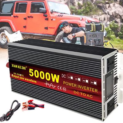 JINTAOMA Pure Sine Wave Power Inverter 5000W 6000W DC 12V to AC 230V 240V Voltage Converter, car Inverter Used for Laptop, Pad, Phones, Tablet,5000W-60V