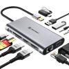 UtechSmart USB Docking Station, 11 IN 1 USB C Dock Triple Display, USB 3.0 Laptop Docking Station with Dual HDMI, VGA, PD, Ethernet, SD/TF, USB 3.0, Mic/Audio, Compatible for MacBook M1 Dell HP Lenovo view 1