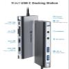 UtechSmart USB Docking Station, 11 IN 1 USB C Dock Triple Display, USB 3.0 Laptop Docking Station with Dual HDMI, VGA, PD, Ethernet, SD/TF, USB 3.0, Mic/Audio, Compatible for MacBook M1 Dell HP Lenovo view 3