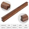 ECYC 23.62 inch Rectangle Wooden Drawer Pull, Wood Cabinet Handles Furniture Pulls with Screws for Cupboard Dresser Wardrobe Door,Black Walnut view 2