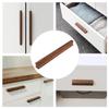 ECYC 23.62 inch Rectangle Wooden Drawer Pull, Wood Cabinet Handles Furniture Pulls with Screws for Cupboard Dresser Wardrobe Door,Black Walnut view 3