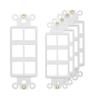 6-Port Decorator Insert with Nut, Wall Plate Adapter, White (6 Port 5 Pack) view 1