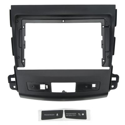 Aramox 9in Car Stereo Radio Fascia, Navigation Panel Frame Car Stereo Dash Radio Fascia Kit Replacement for Outlander 20082012