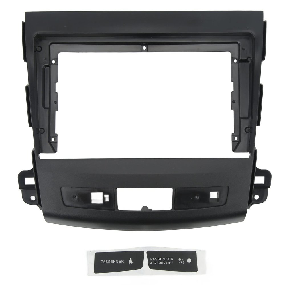 Aramox 9in Car Stereo Radio Fascia, Navigation Panel Frame Car Stereo Dash Radio Fascia Kit Replacement for Outlander 20082012
