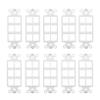 6-Port Decorator Insert with Nut, Wall Plate Adapter, White (6 Port 10 Pack) view 1