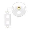 2-Port Decorator Insert with Nut, Wall Plate Adapter, White (2 Port 1 Pack) view 2