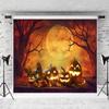 Kate 10x6.5ft Halloween Backdrop Horrible Pumpkins Moonnight Photography Backdrops for Children Misty Forest Background Photo Booth Props view 1
