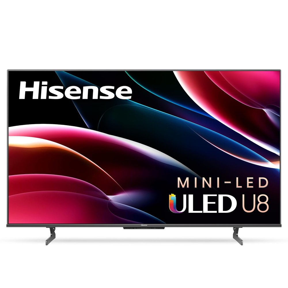 Hisense 55U8H QLED U8H Series Quantum 4K ULED Mini-LED 55-Inch Class Google Smart TV with Alexa Compatibility, Quantum Dot, 1500-Nit HDR10+, Black