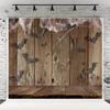10x6.5ft Brown Wood Wall Spider Web Halloween Backdrop Bats Wooden Floor Photo Booth Prop Background Decor for Party view 1