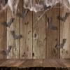 10x6.5ft Brown Wood Wall Spider Web Halloween Backdrop Bats Wooden Floor Photo Booth Prop Background Decor for Party view 2