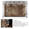 10x6.5ft Brown Wood Wall Spider Web Halloween Backdrop Bats Wooden Floor Photo Booth Prop Background Decor for Party view 4