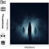 10x10ft Ghost Fog Dark Halloween Scary Night Photography Backdrops Fabric Party Decoration Background Hell Photo Backdrop view 3