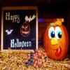 10x6.5ft Happy Halloween Photography Backdrops Black Board Smile Pumpkin Background for Picture view 2