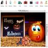 10x6.5ft Happy Halloween Photography Backdrops Black Board Smile Pumpkin Background for Picture view 3