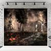 10x10ft Gate of Hell Halloween Pumpkin Photo Backdrops Fabric Photography Background Dark Cloud Photo Studio Prop Decor Backdrop view 1