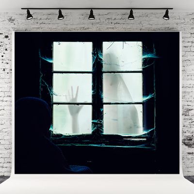 10x6.5ft Scary Window Ghost Photography Backdrops Halloween Magic Photo Studio Prop Background for Party Decor