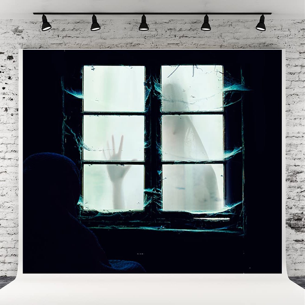 10x6.5ft Scary Window Ghost Photography Backdrops Halloween Magic Photo Studio Prop Background for Party Decor