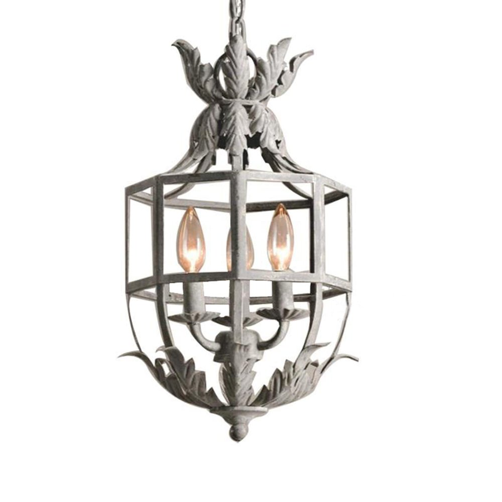 Machine French Retro Old Wrought Iron Chandelier, Princess Children's Room Bedroom Porch Corridor Pendent,for Bedroom, Entryway, Dining Room, Girls Room, Foyer