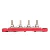 Power Distribution Block Busbar 4 Post with Cover M8 Terminal Studs 250A for Marine Automotive RV Truck Boat 12-48V Systems Duty Zinc Alloy ABS Nylon Construction view 3