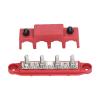 Power Distribution Block Busbar 4 Post with Cover M8 Terminal Studs 250A for Marine Automotive RV Truck Boat 12-48V Systems Duty Zinc Alloy ABS Nylon Construction view 4
