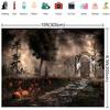 10x6.5ft Gate of Hell Halloween Pumpkin Photo Backdrops Fabric Photography Background Dark Cloud Photo Studio Prop Decor Backdrop view 3