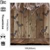 10x10ft Brown Wood Wall Spider Web Halloween Backdrop Bats Wooden Floor Photo Booth Prop Background Decor for Party view 3