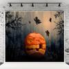 10x6.5ft Scary Night of Halloween Photography Backdrops Big Pumpkin Branches Photo Studio Prop Background view 1