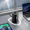 Surge Protector Power Strip 10 FT Cord, TenTrend Vertical Power Tower with 16 Outlets and 5 USB Ports (2 USB-C), 1875W 2000J Charging Station for Home Office Desk, Dorm Room Essentials, Black view 4