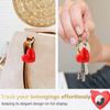 GOLLEY Compatible with Apple AirTag Case for AirTag Keychain,Airtag Holder,Protective Air Tag Holder, Portable Keyring Cover (Heart) view 3