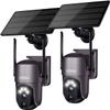 Xega 2 Pack Security Camera Wireless Outdoor 2K 360 PTZ Camera Solar Security Cameras 2.4G WiFi Video Surveillance w/Spotlight & Siren, Color Night Vision, AI Motion Detection, 2-Way Talk, IP66 view 1