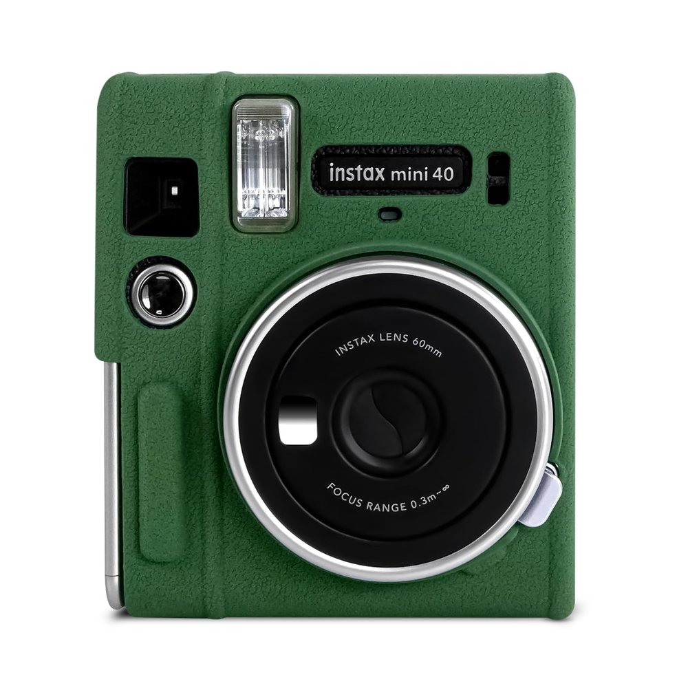 Rieibi Mini 40 Case - Silicone Protective Case for Fuji Instax Mini 40 Instant Camera - Soft Rubber Lightweight Case for Fujifilm 40 - Green