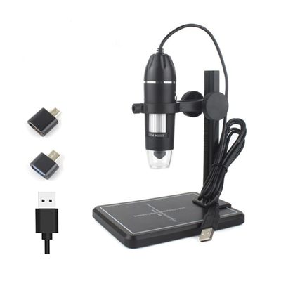 Lab Microscope Slides 8 LEDs Bracket 1600X Handheld Portable Electronic Digital Microscope Microscope Parts (Color : 1000x)
