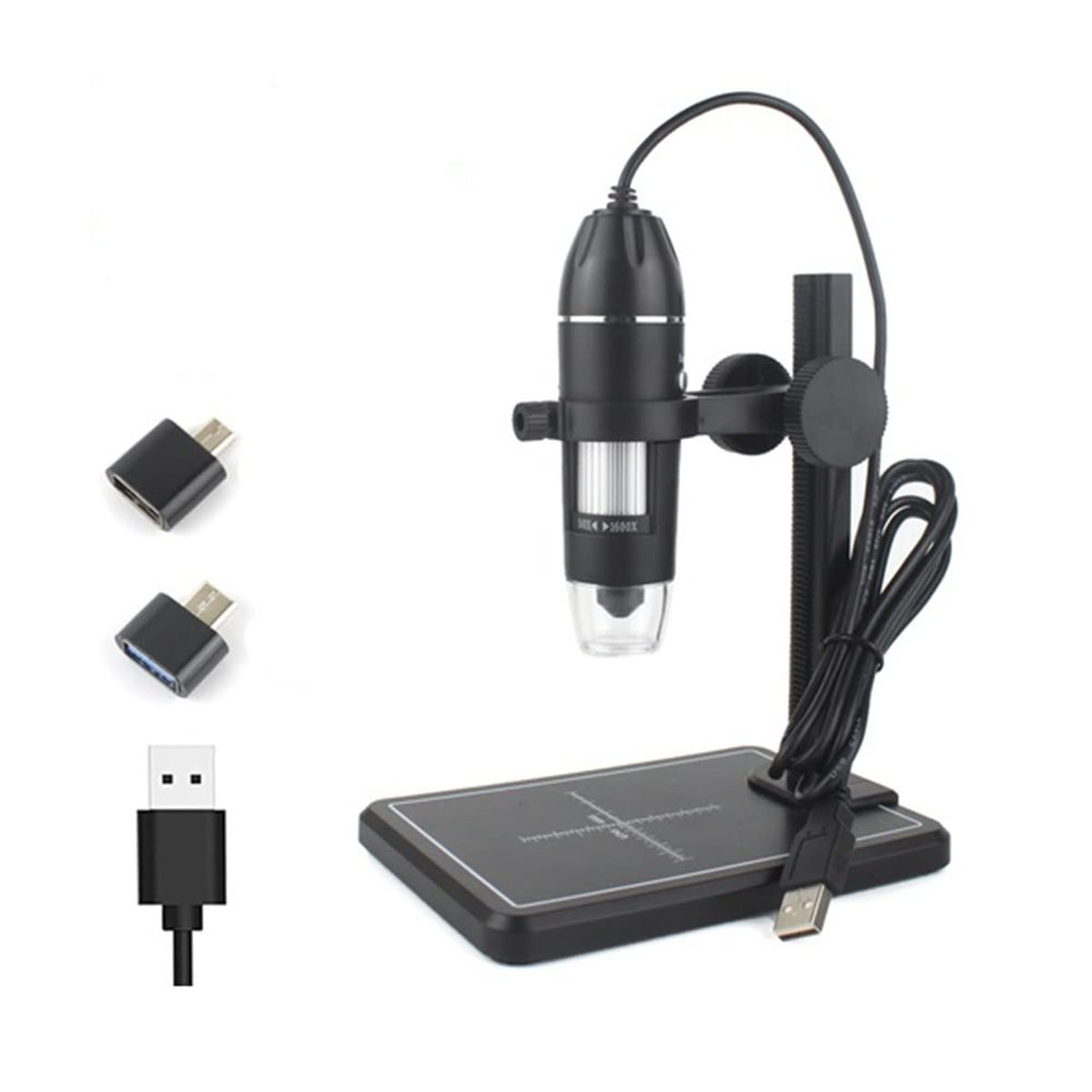 Lab Microscope Slides 8 LEDs Bracket 1600X Handheld Portable Electronic Digital Microscope Microscope Parts (Color : 1000x)