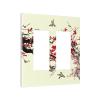 Flower Blossom 2 Gang Double Rocker/Decora Light Switch Cover Decorative Outlet Wall Plate Electrical Faceplate Bathroom Home Bedroom Decor Screwless 4.7" x 4.6 view 2