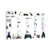 Funny Kids Game 4 Gang Quad Rocker Light Switch Cover Plate Decorative Electrical Faceplate for Bathroom Home Bedroom Decorate Jumbo Size Screwless 8.3" x 4.6 view 2