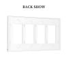 Funny Kids Game 4 Gang Quad Rocker Light Switch Cover Plate Decorative Electrical Faceplate for Bathroom Home Bedroom Decorate Jumbo Size Screwless 8.3" x 4.6 view 4