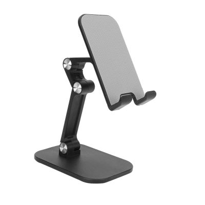 plplaaoo Cell Phone Stand, Portable Mini Anti Slip Foldable Adjustable Angle Height Desktop Phone Holder Tablet Holder Compatible for Cell Phone/Tablet (Black), Cell Phone Stand Portable Phone St