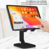 plplaaoo Cell Phone Stand, Portable Mini Anti Slip Foldable Adjustable Angle Height Desktop Phone Holder Tablet Holder Compatible for Cell Phone/Tablet (Black), Cell Phone Stand Portable Phone St view 2