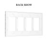 Nautical Anchor 4 Gang Quad Rocker Light Switch Cover Plate Decorative Electrical Faceplate for Bathroom Home Bedroom Decorate Jumbo Size Screwless 8.3" x 4.6 view 4